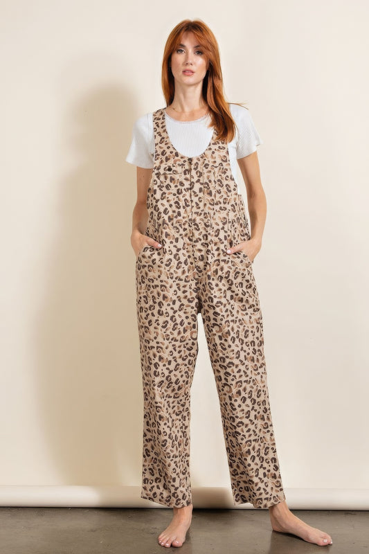 Animal/leopard Printed Jumpsuit – multicolor, fashion, women style