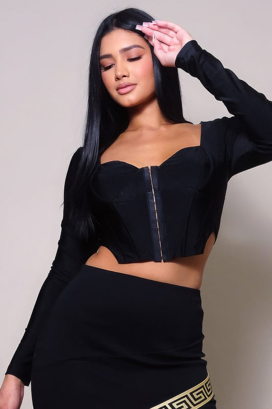 Sale - Long Sleeve Corset Top – On Sale Now