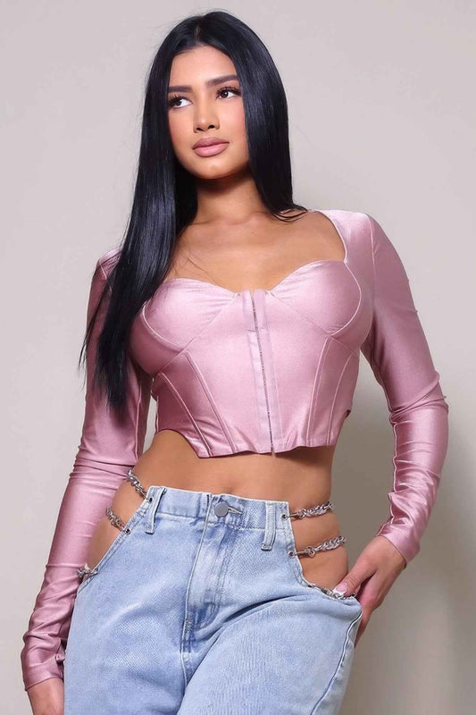 Sale - Long Sleeve Corset Top – On Sale Now
