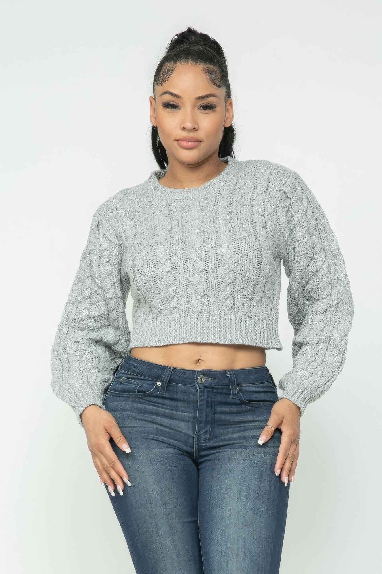 Cable Pullover Top - Naughty Smile Fashion