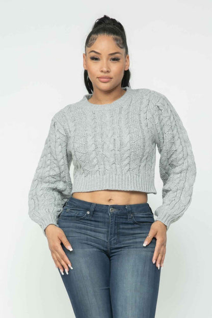 Cable Pullover Top - Naughty Smile Fashion