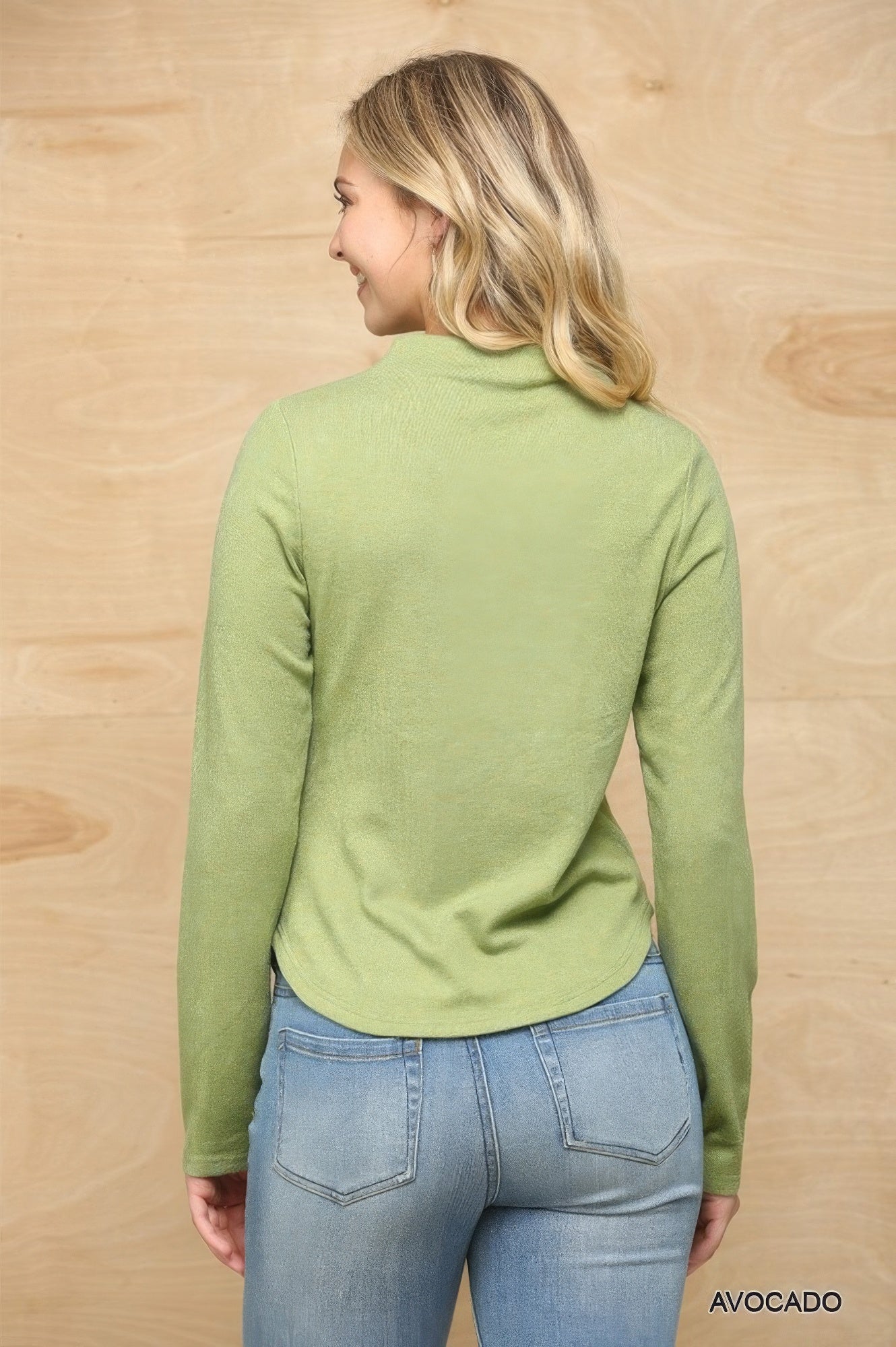 Solid And Cozy Soft Knit Mock Neck Top With Side Ruched Detail-Product Type | Naughty Smile Fashion