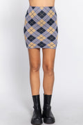 Argyle Jacquard Sweater Mini Skirt-Product Type | Naughty Smile Fashion