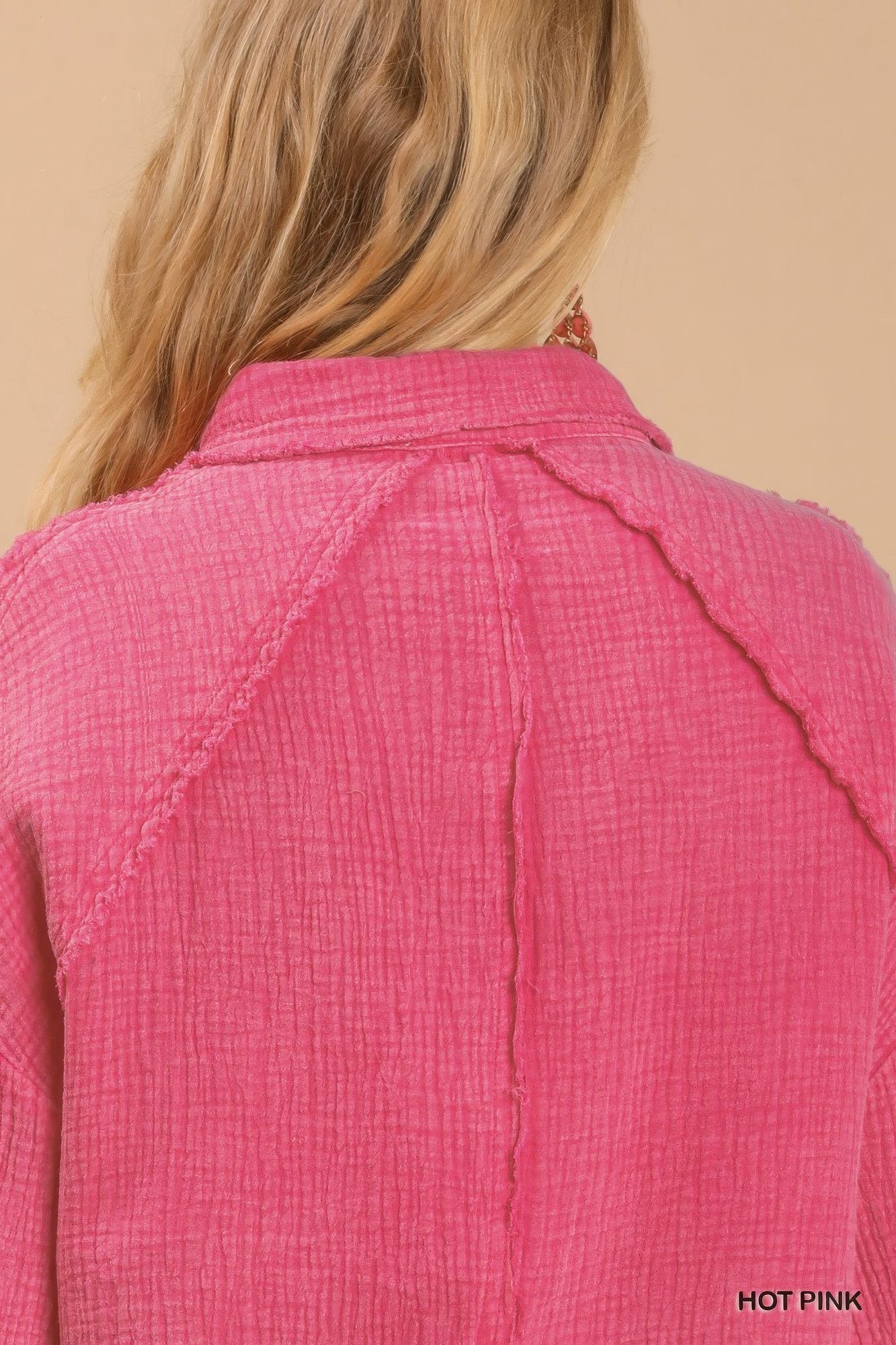 Mineral wash button down top with high low hem-Product Type | Naughty Smile Fashion
