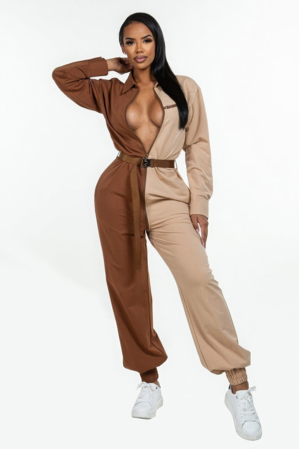 Long Sleeve Oversized Cozy Shirt Jumpsuit-Product Type | Naughty Smile Fashion