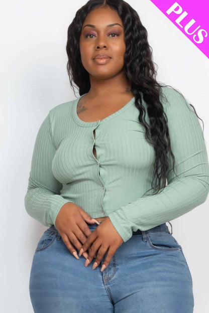 Plus Size Button Up Cropped Top – Stylish & Comfortable – men’s fashion, stylish and versatile