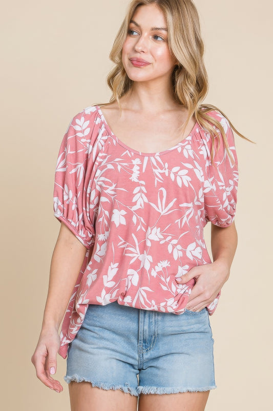 Sale - Floral T/r Span Babydoll Top – On Sale Now