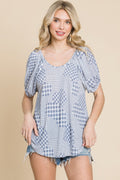 Hounds Tooth And Check Plaid Top-Product Type | Naughty Smile Fashion