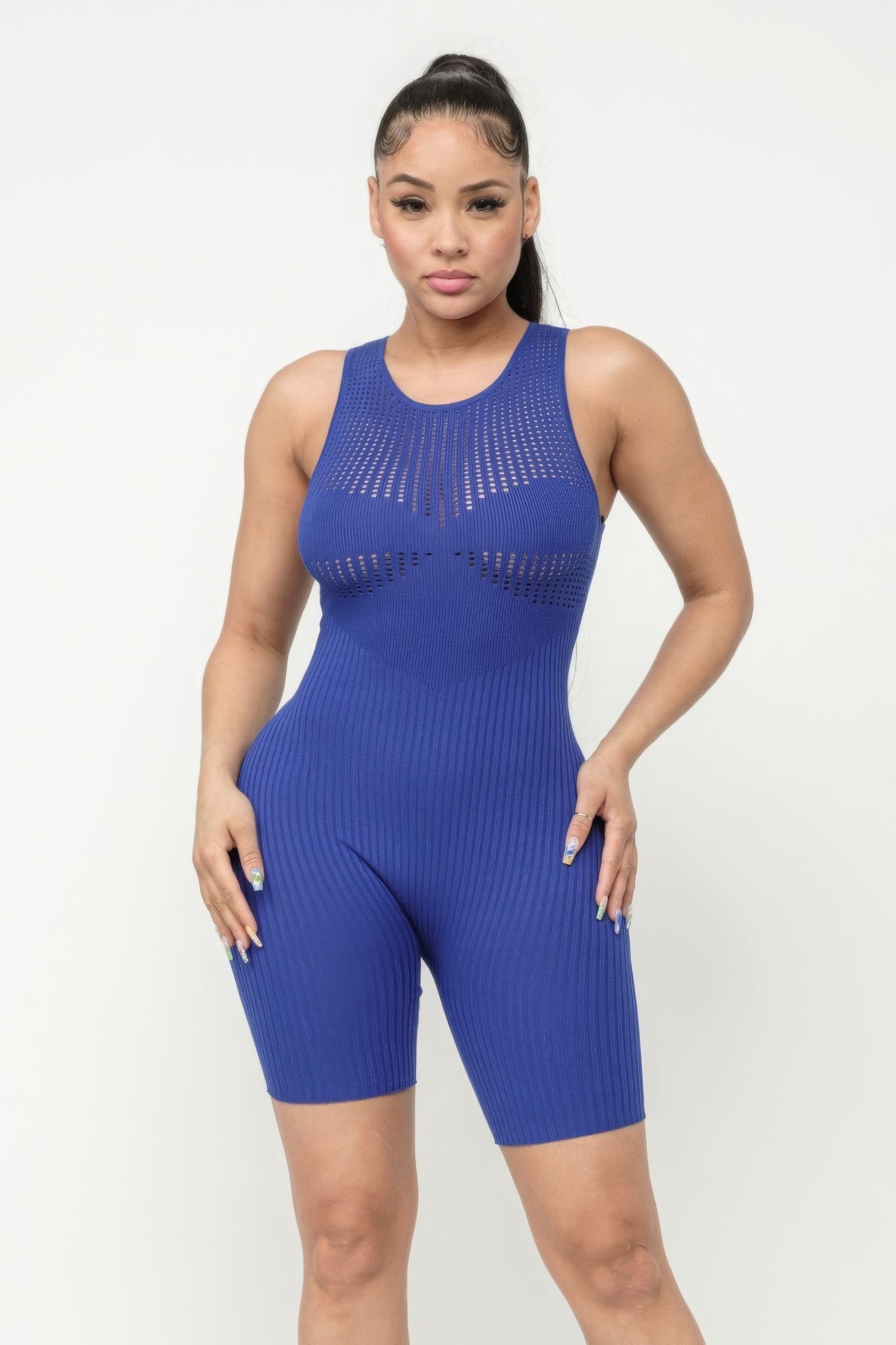 Poinetlle Stitch Romper – blue, fashion, women style