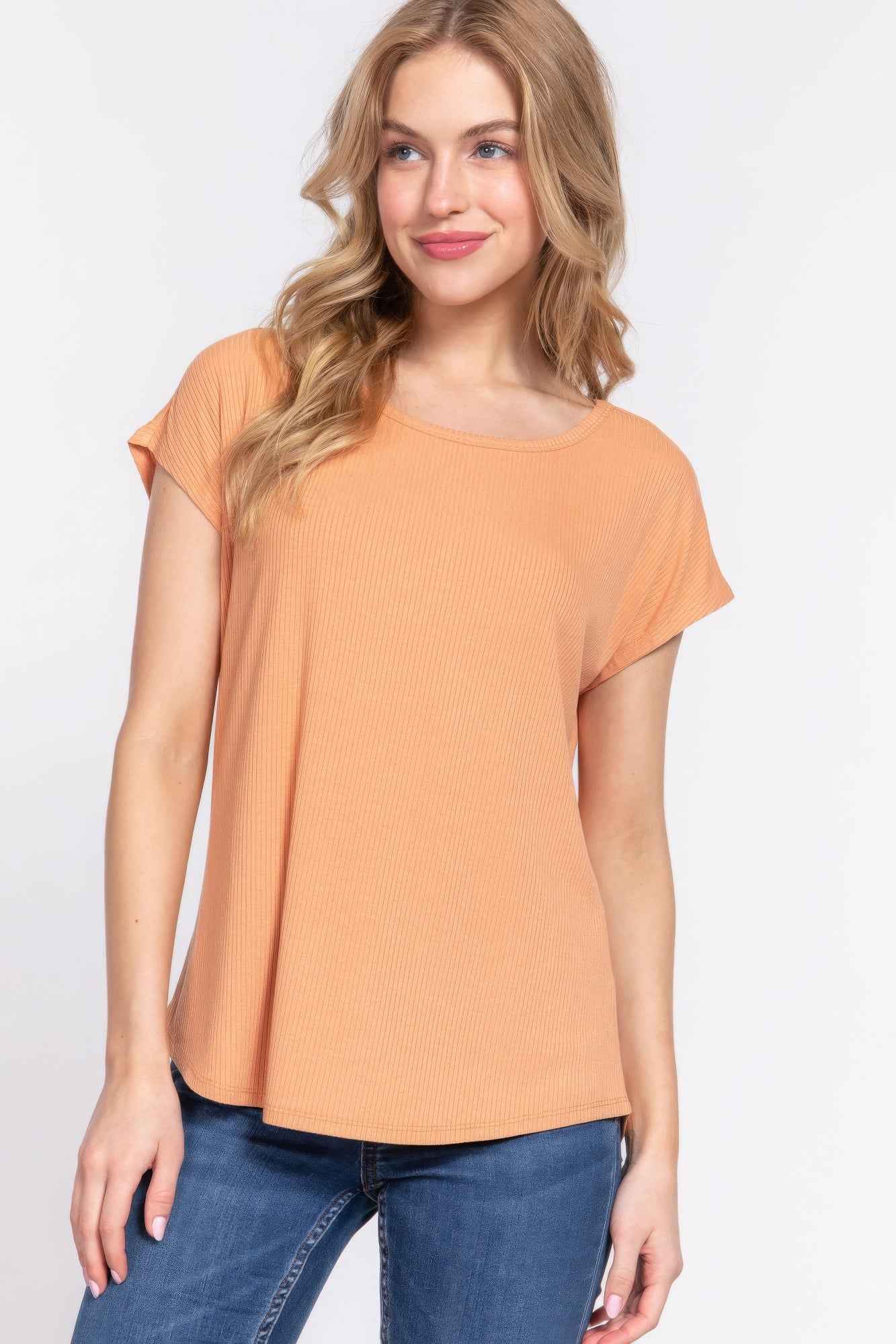 Sale - Short Dolman Slv Rib Knit Top – On Sale Now