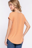 Short Dolman Slv Rib Knit Top