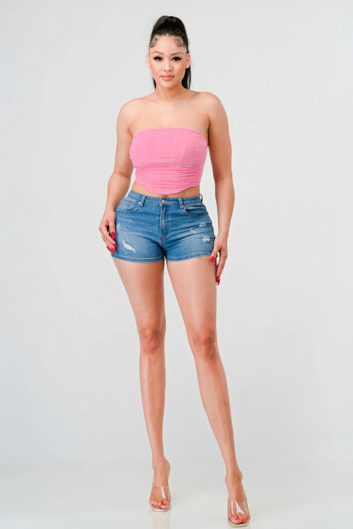 Luxe super stretch mesh layered corset bustier-Product Type | Naughty Smile Fashion