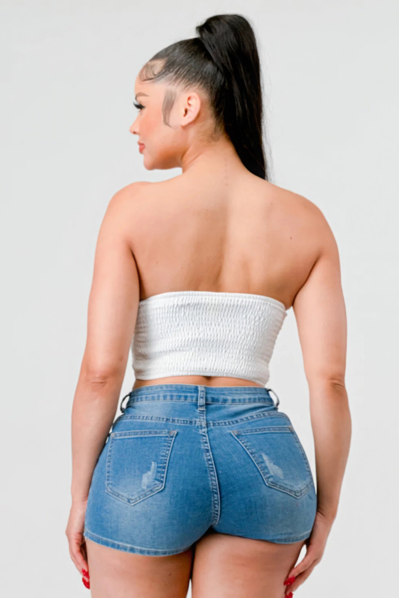 Luxe sweetheart ruffled drawstring lace bustier top-Product Type | Naughty Smile Fashion