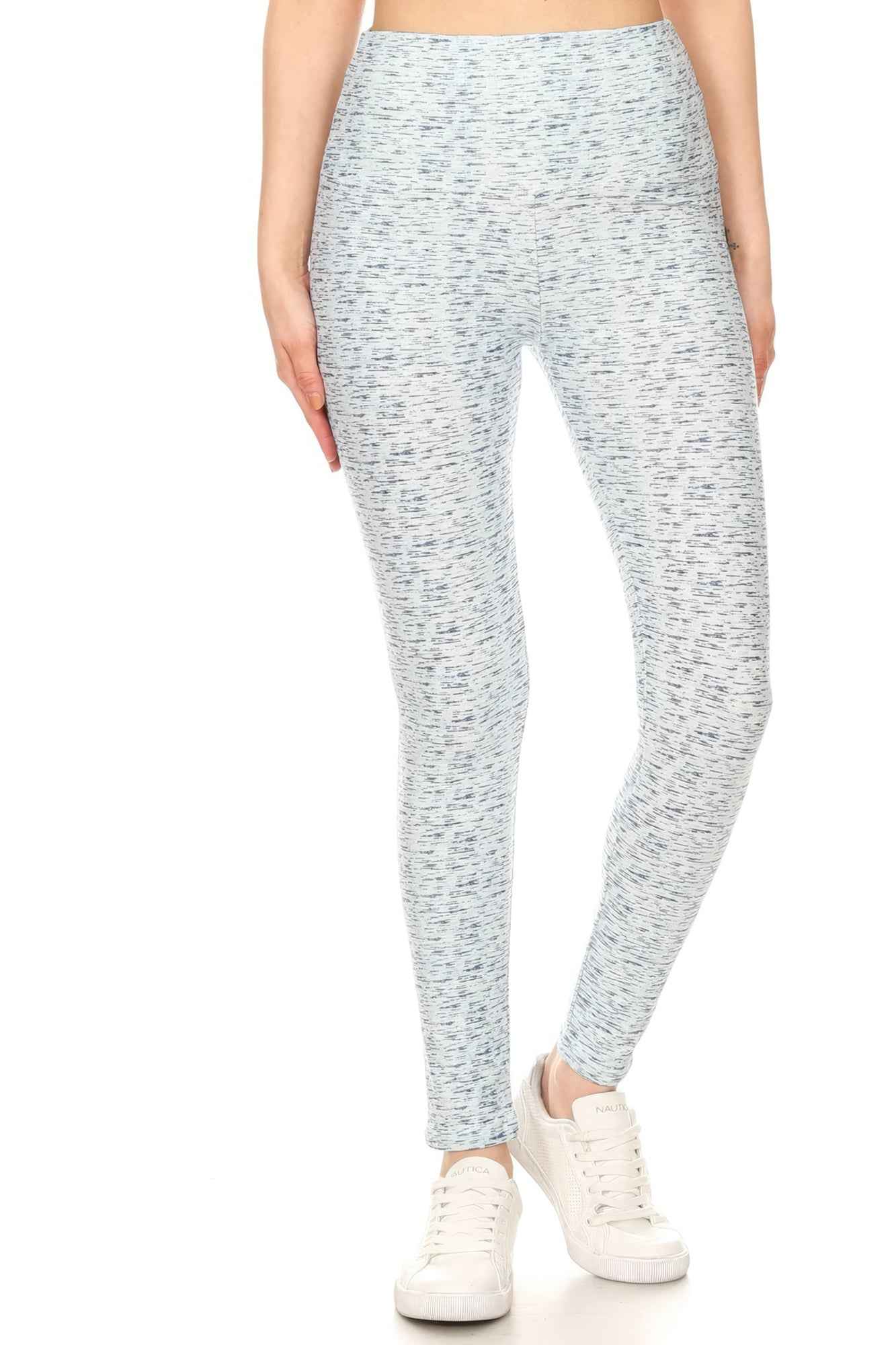 Sale - 5-inch Long Yoga Style Banded Lined Multi Printed Knit Legging With High Waist – On Sale Now