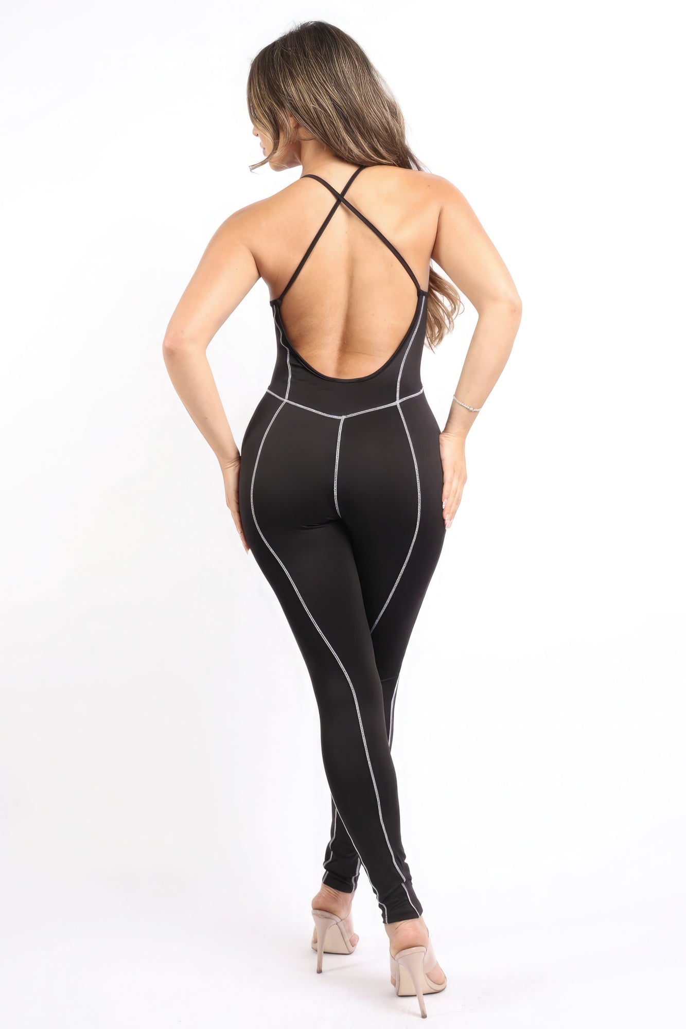 Overlock Line Jumpsuit-Product Type | Naughty Smile Fashion