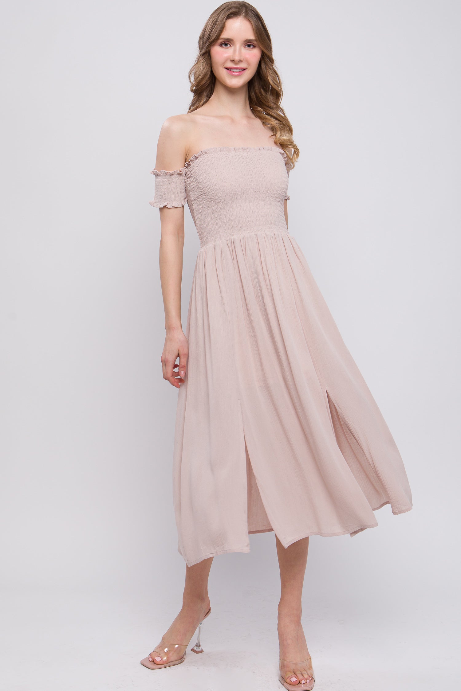 Sale - Flowy Off The Shoulder Dress – On Sale Now