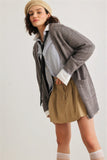 Knit Two Pocket Long Sleeve Open Front Cardigan