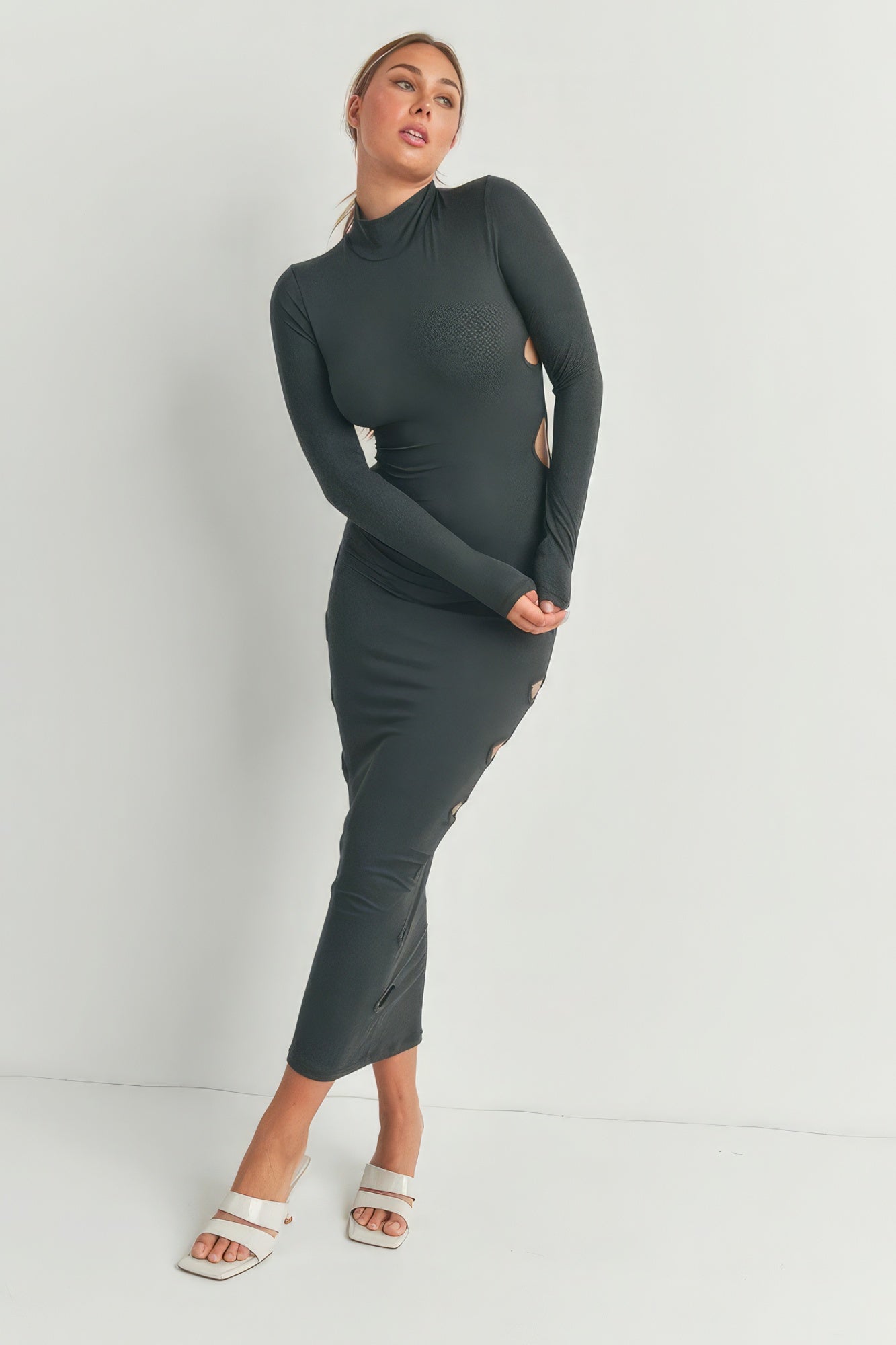 Cutout Detail Maxi Dress-Product Type | Naughty Smile Fashion