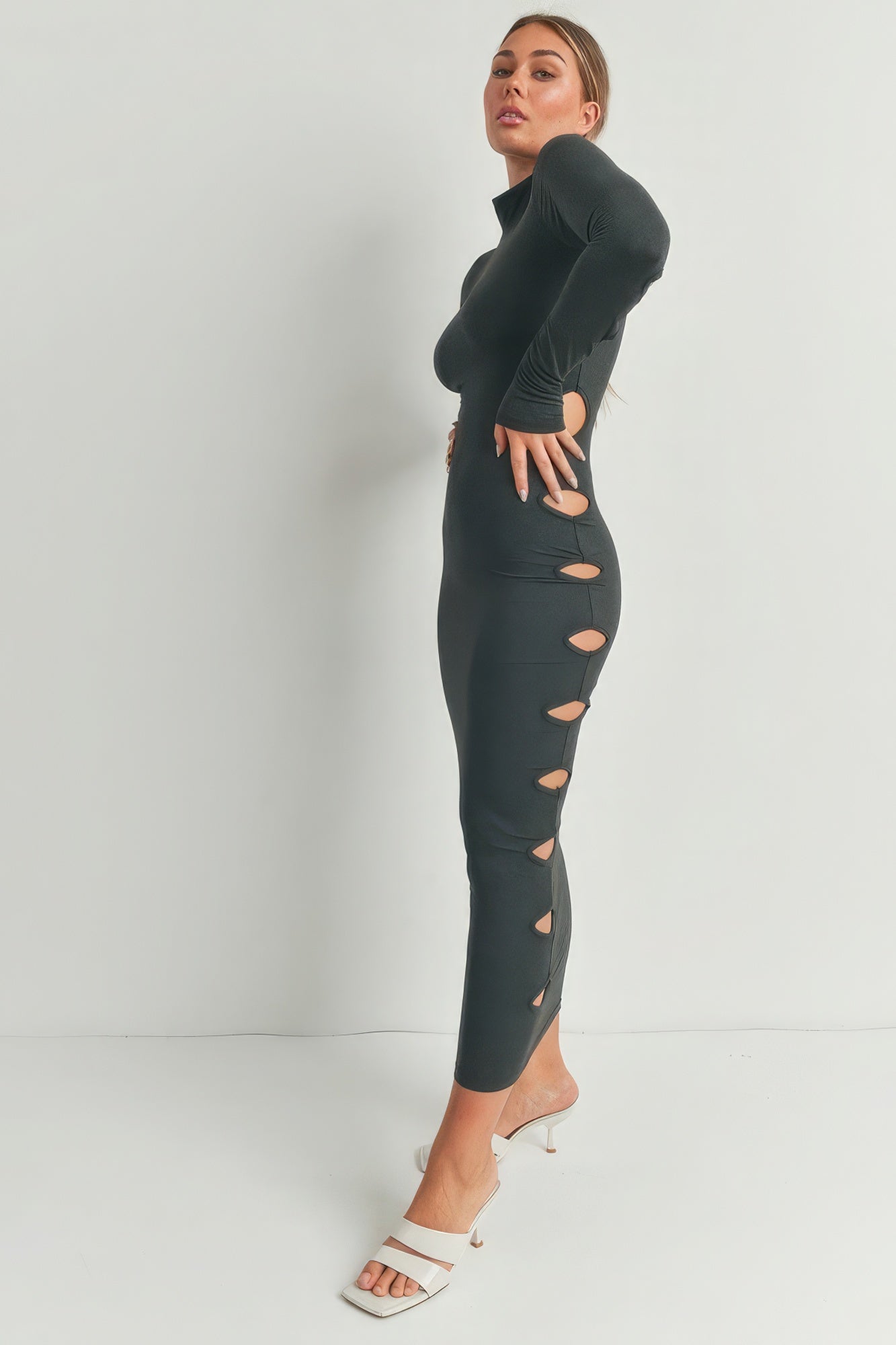 Cutout Detail Maxi Dress-Product Type | Naughty Smile Fashion