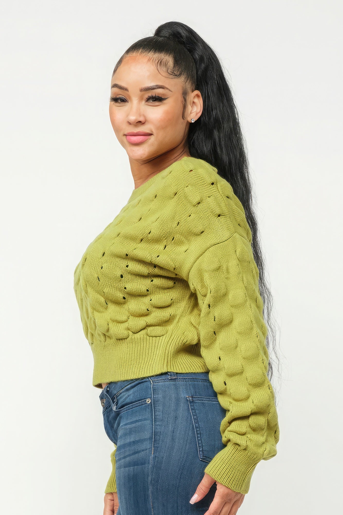 Checker Sweater Top-Product Type | Naughty Smile Fashion