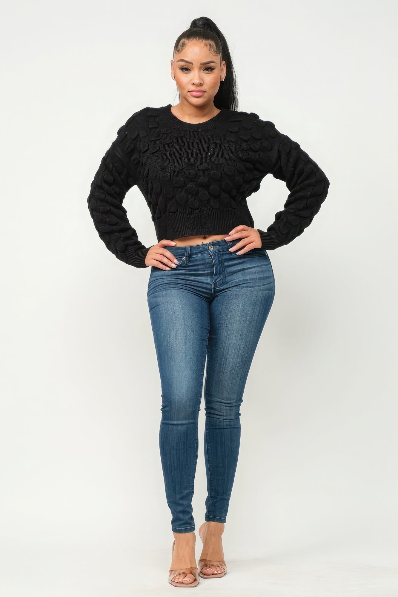 Checker Sweater Top-Product Type | Naughty Smile Fashion