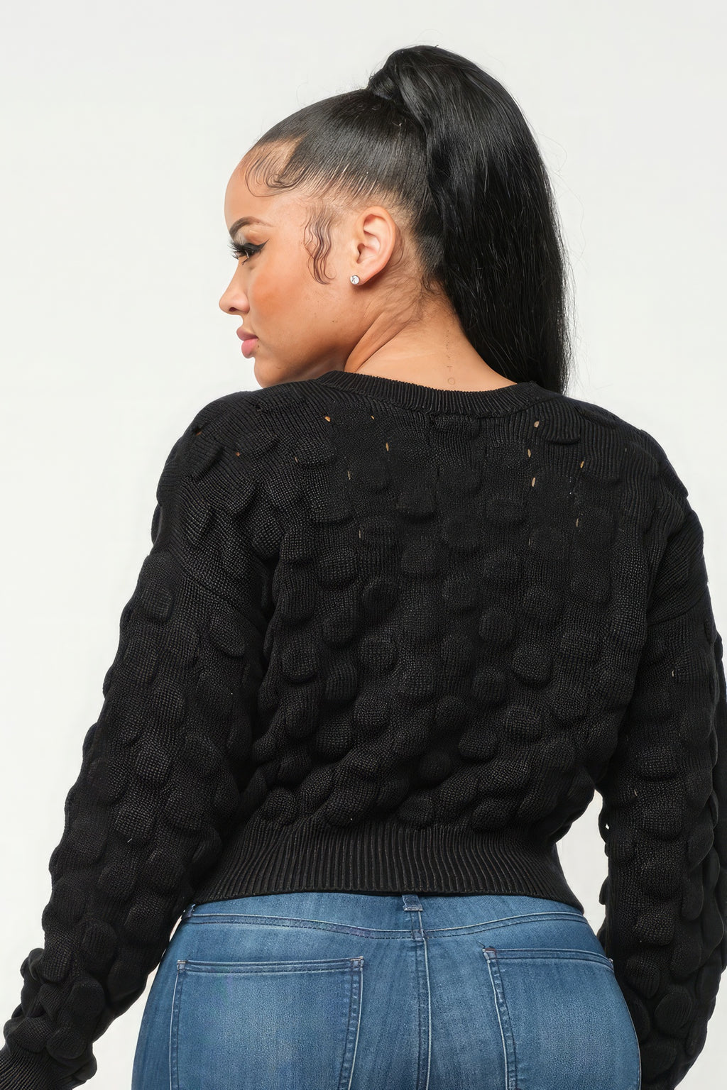 Checker Sweater Top-Product Type | Naughty Smile Fashion