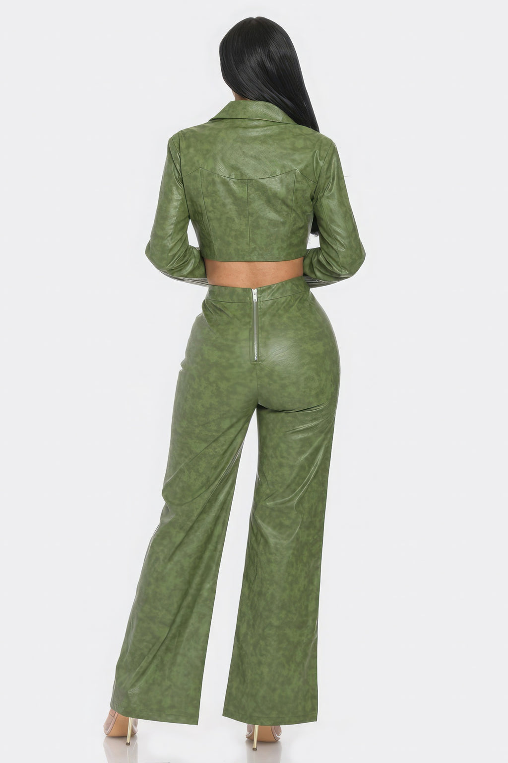 Faux Leather Set With Rhinestone Detail-Product Type | Naughty Smile Fashion