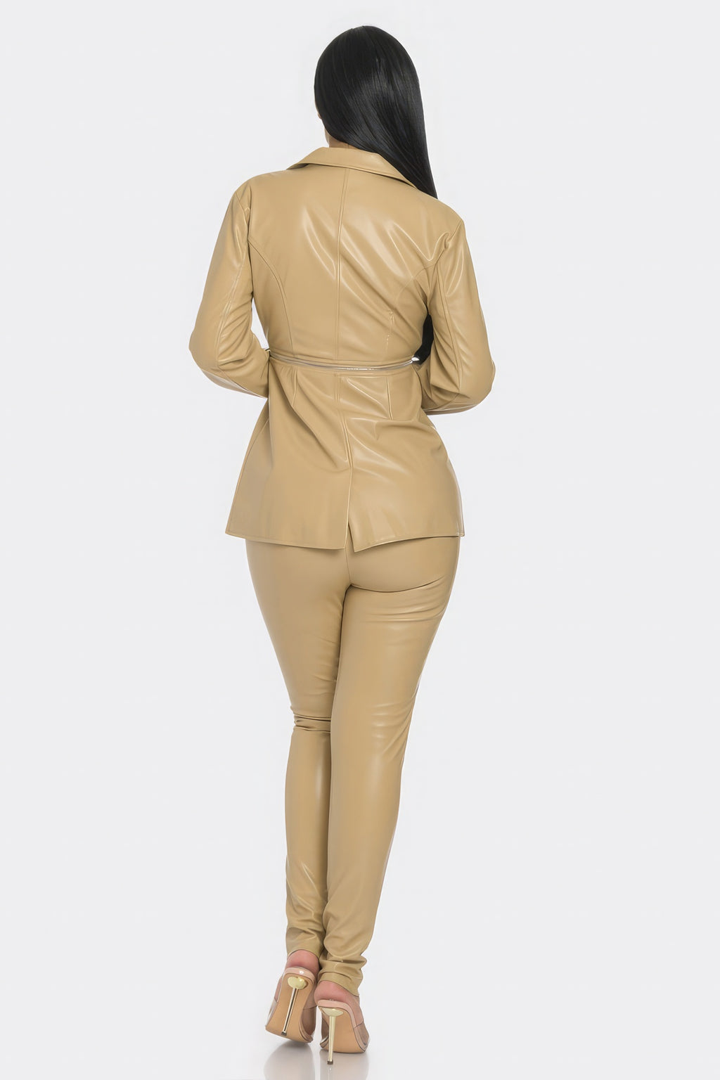 Pu Leather Zipper Pant Set-Product Type | Naughty Smile Fashion