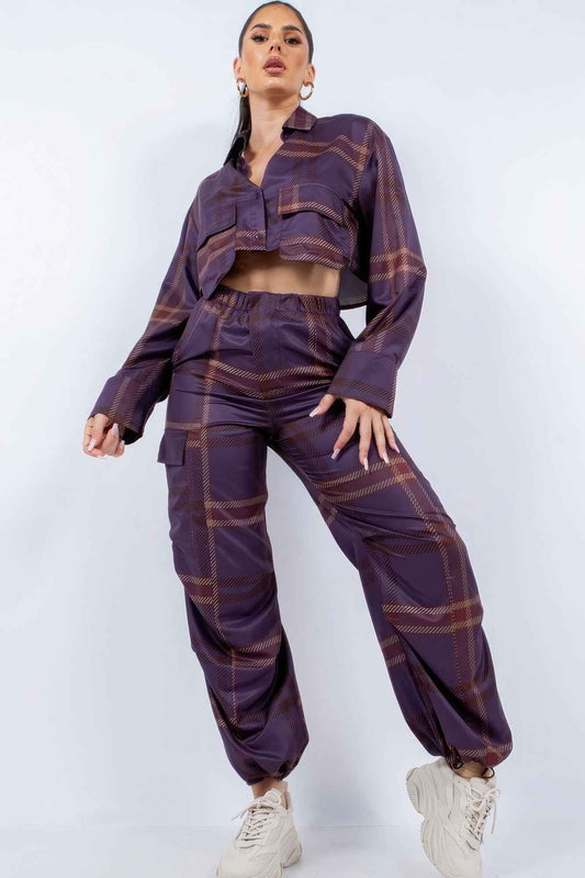 Sale - Cropped Shirt & Cargo Pants Set – On Sale Now