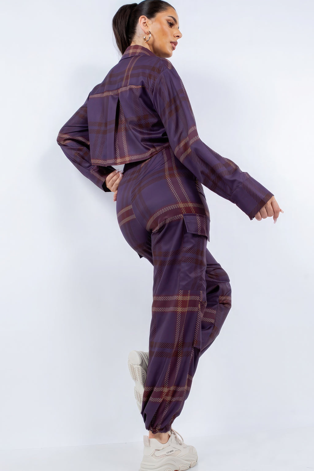 Cropped Shirt & Cargo Pants Set-Product Type | Naughty Smile Fashion