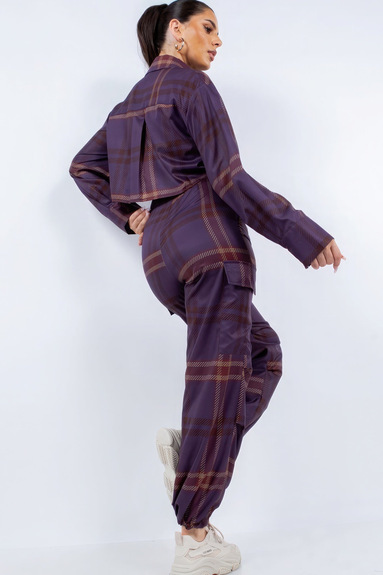 Cropped Shirt & Cargo Pants Set-Product Type | Naughty Smile Fashion