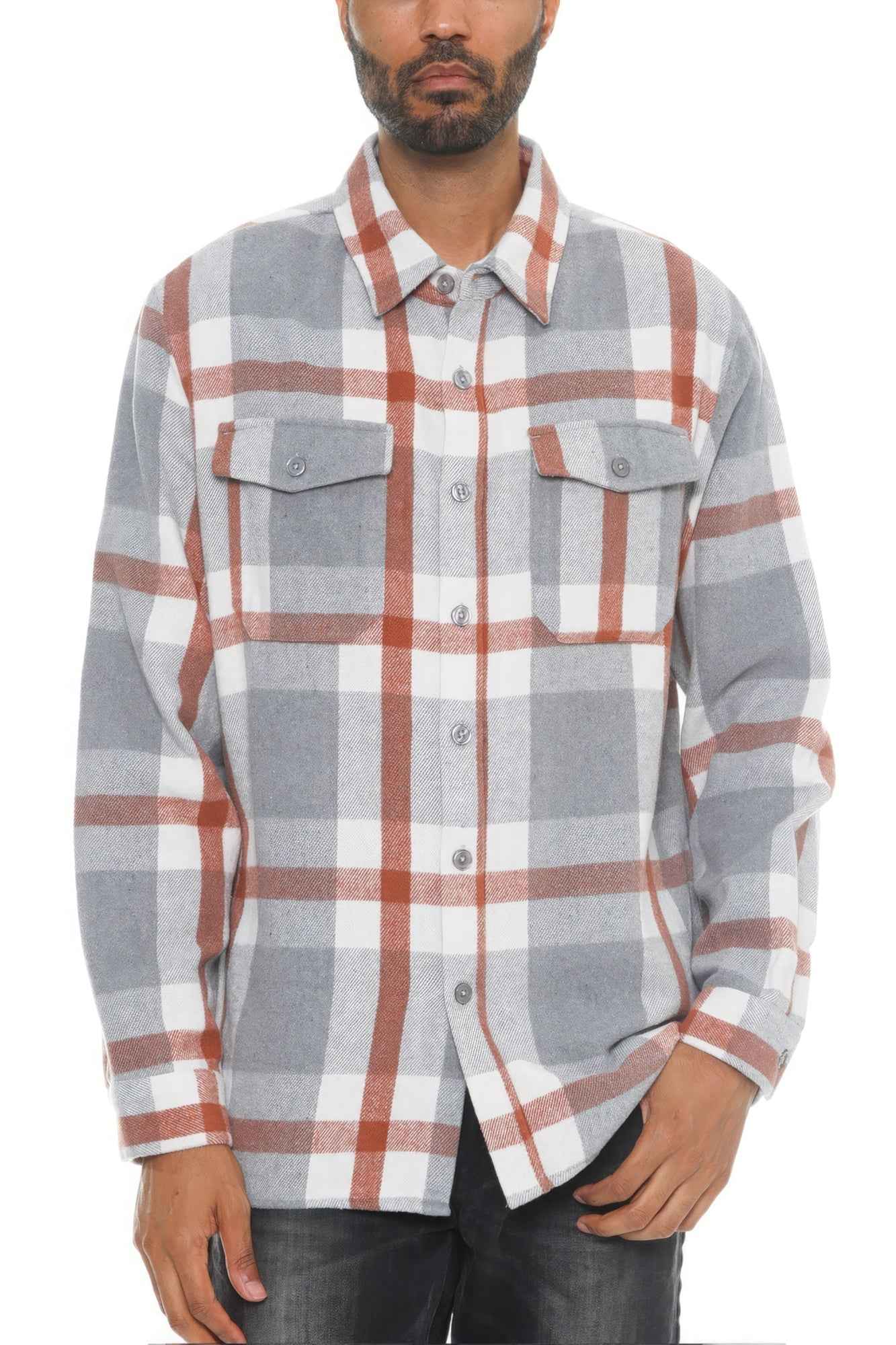 Men's Checkered Soft Flannel Shacket – men’s fashion, stylish and versatile