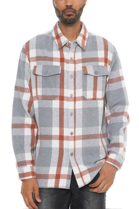 Men's Checkered Soft Flannel Shacket – men’s fashion, stylish and versatile