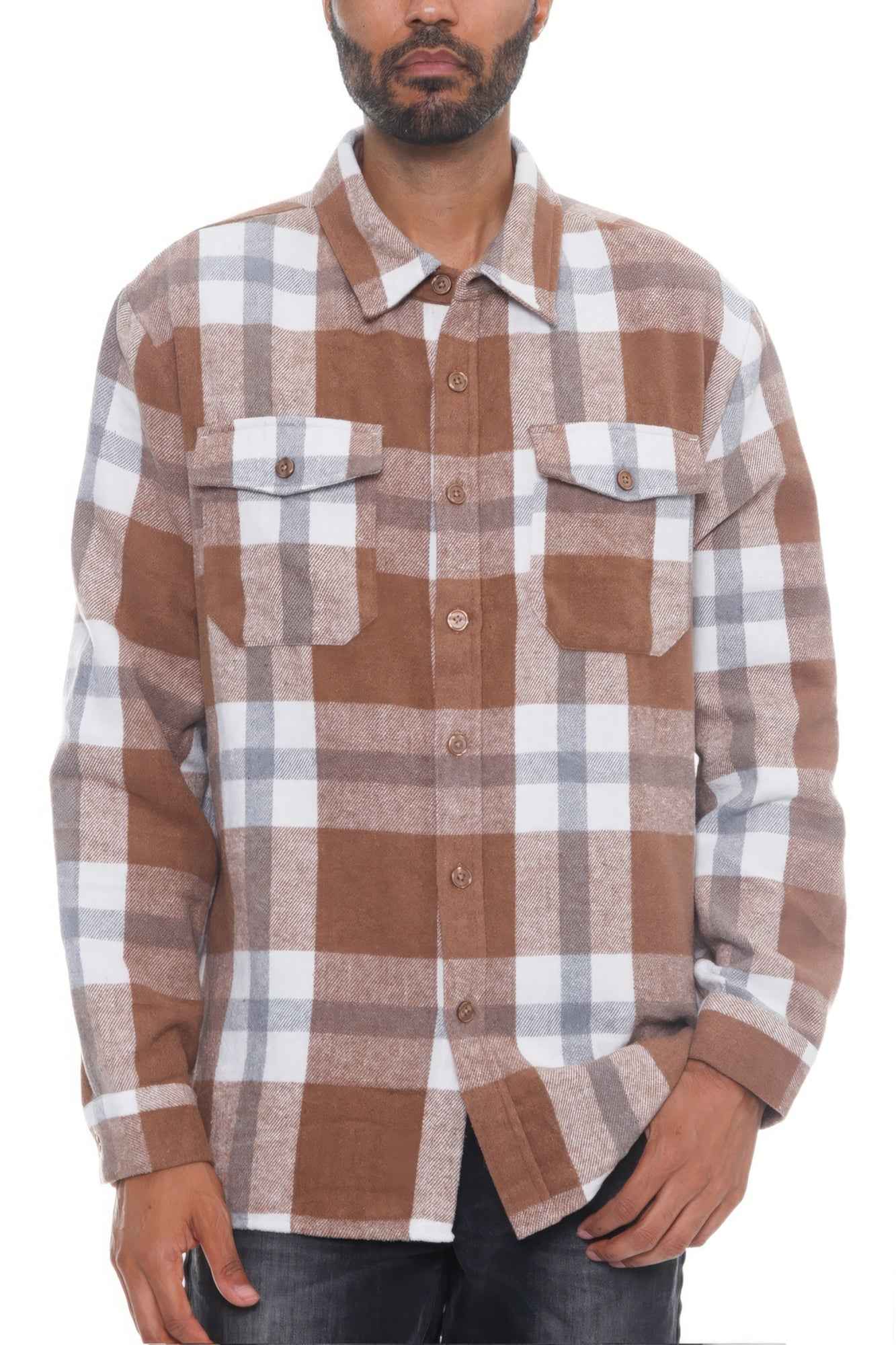 Men's Checkered Soft Flannel Shacket – men’s fashion, stylish and versatile