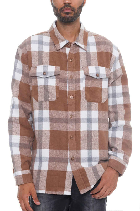 Men's Checkered Soft Flannel Shacket – men’s fashion, stylish and versatile