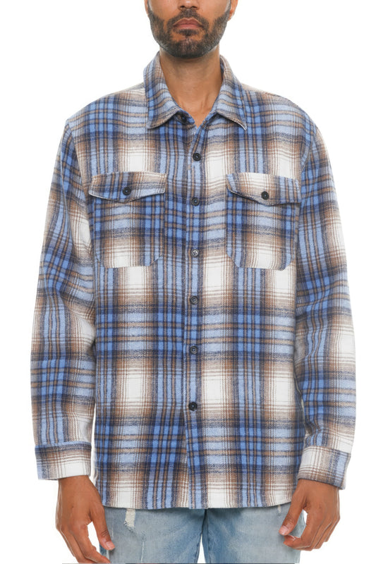 Men's Checkered Soft Flannel Shacket – men’s fashion, stylish and versatile