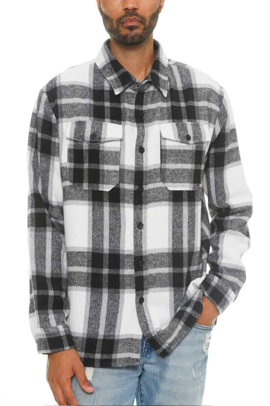 Men's Checkered Soft Flannel Shacket – men’s fashion, stylish and versatile