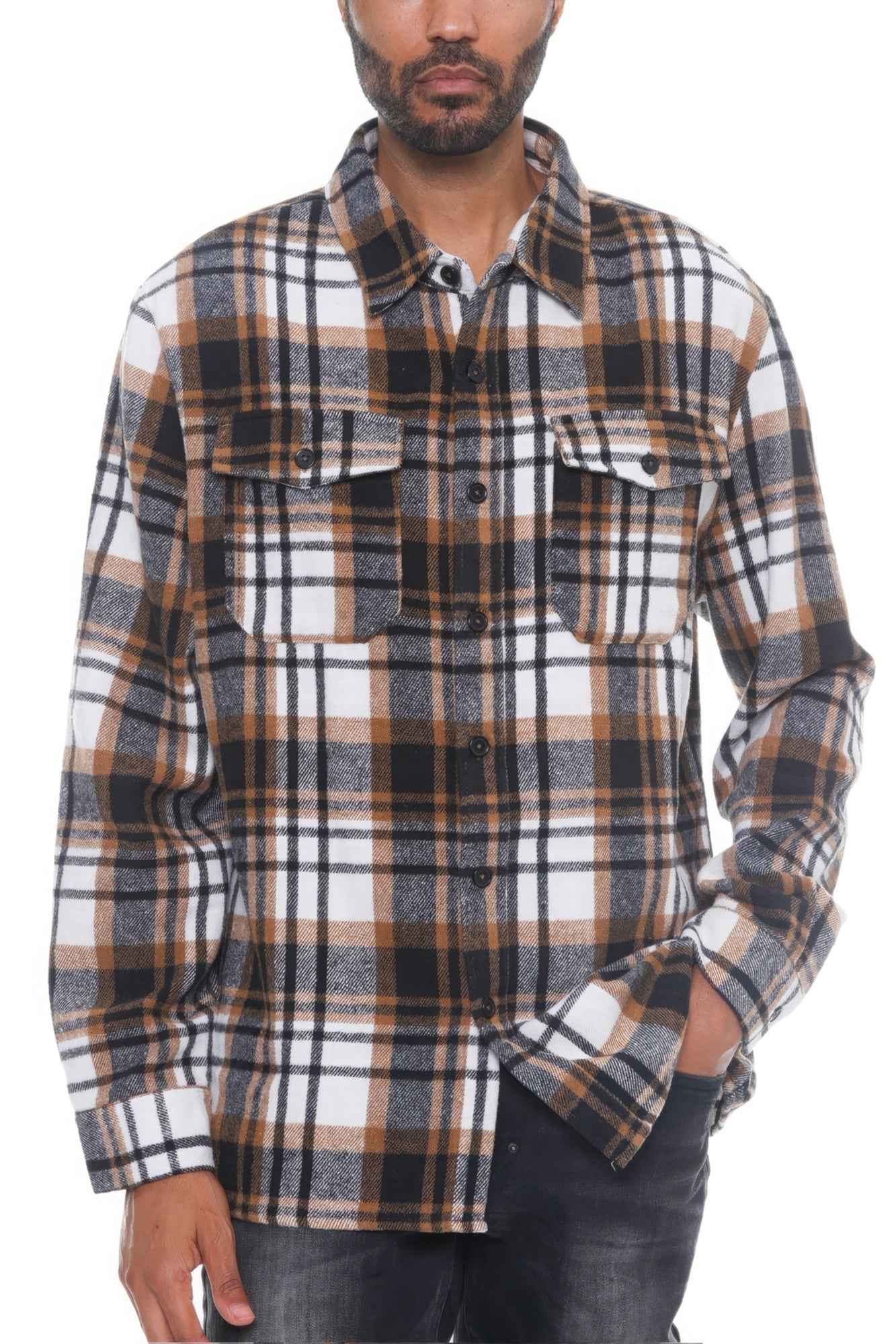 Men's Checkered Soft Flannel Shacket – men’s fashion, stylish and versatile