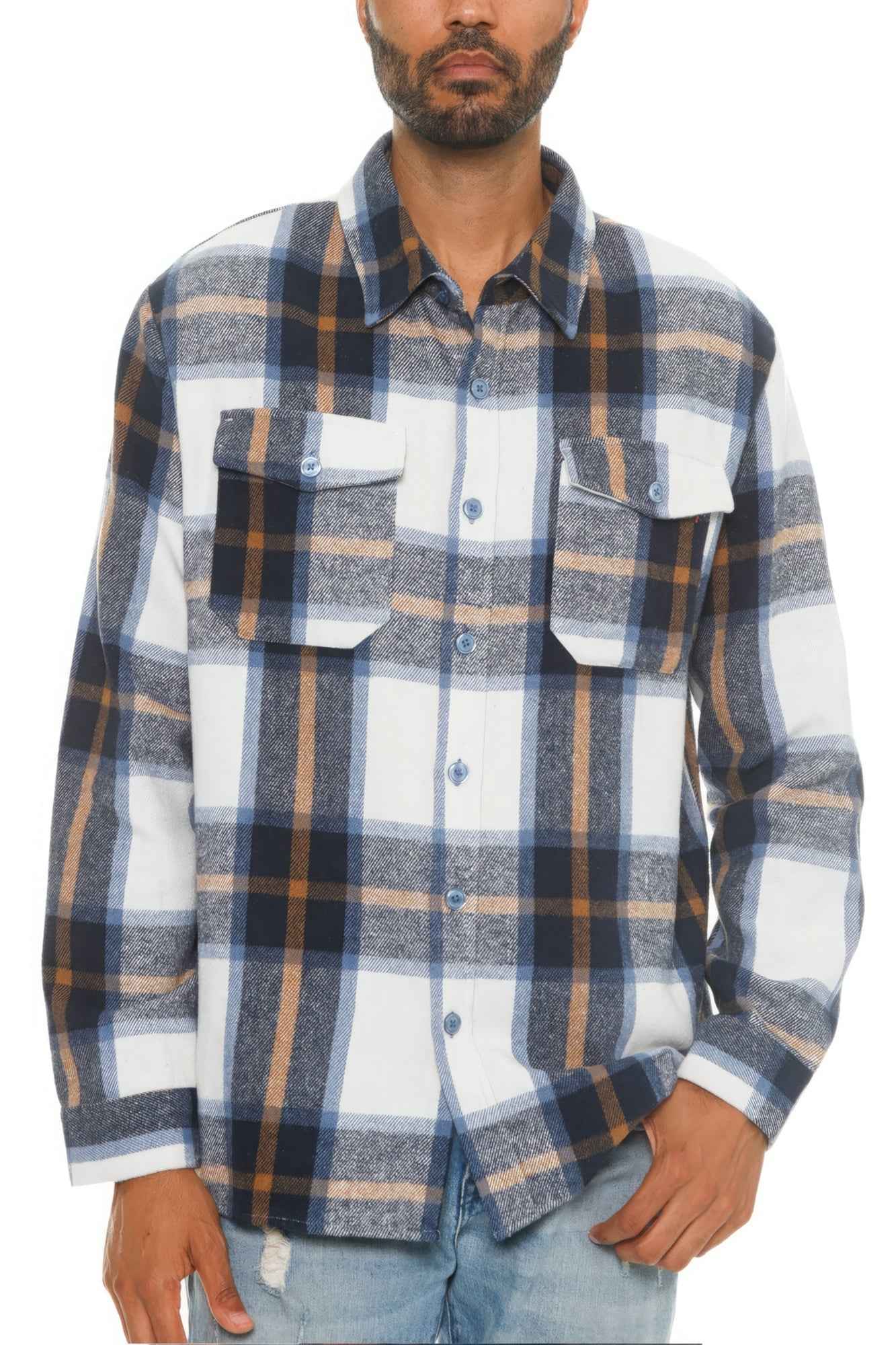 Men's Checkered Soft Flannel Shacket – men’s fashion, stylish and versatile