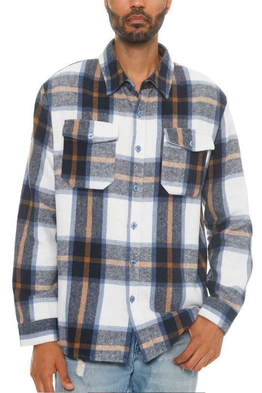 Men's Checkered Soft Flannel Shacket – men’s fashion, stylish and versatile