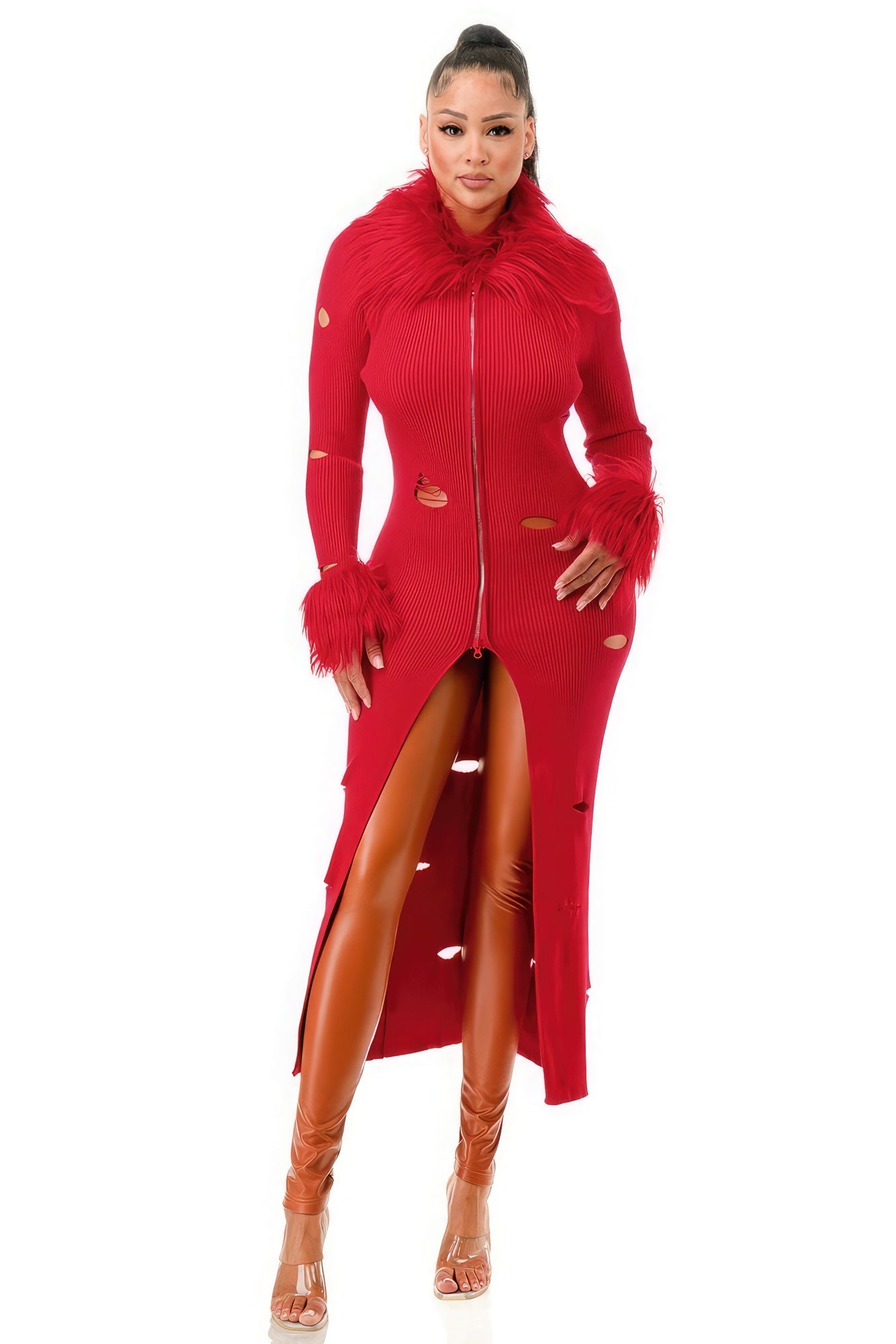 Diva Mode Cardigan Dress-Product Type | Naughty Smile Fashion