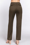 Straight Fit Twill Long Pants