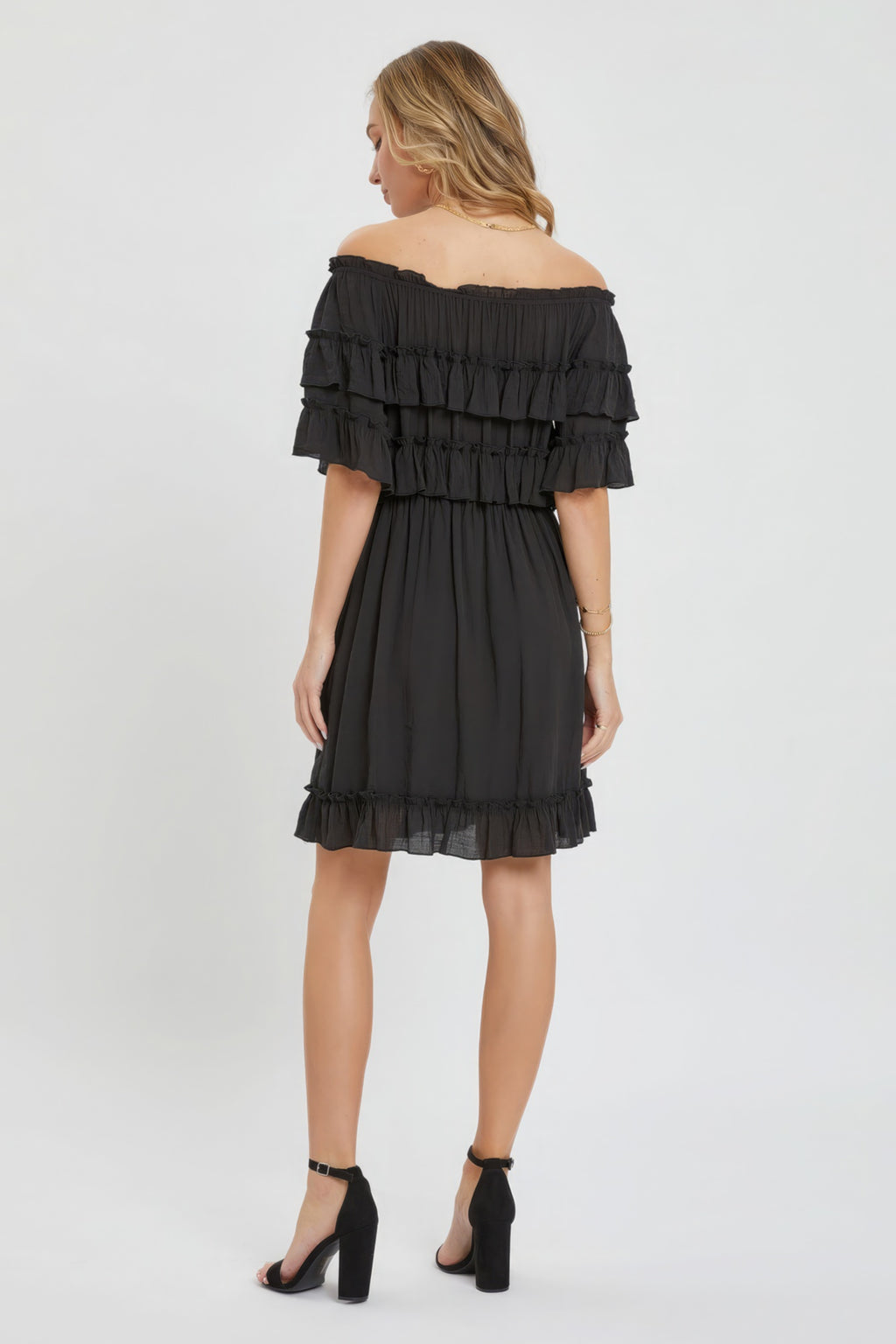 Off Shoulder Ruffle Dress-Product Type | Naughty Smile Fashion