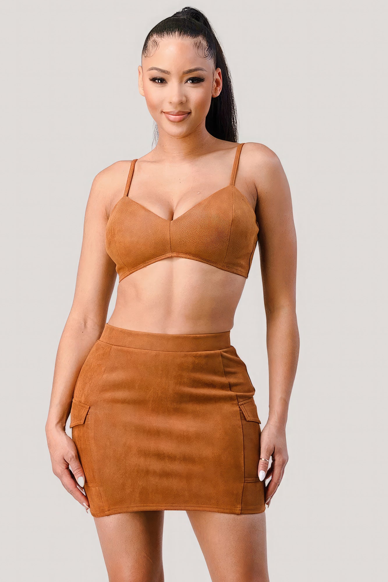 Diagonal Bralette With Cropped Blazer Jacket & Mini Skirt 3pcs Sets-Product Type | Naughty Smile Fashion