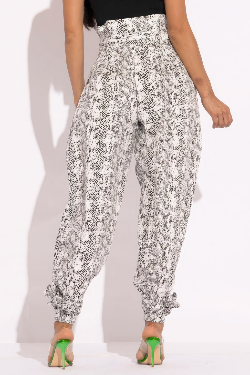 Snake Skin Printed Paper Bag Style Cargo Pants-Product Type | Naughty Smile Fashion