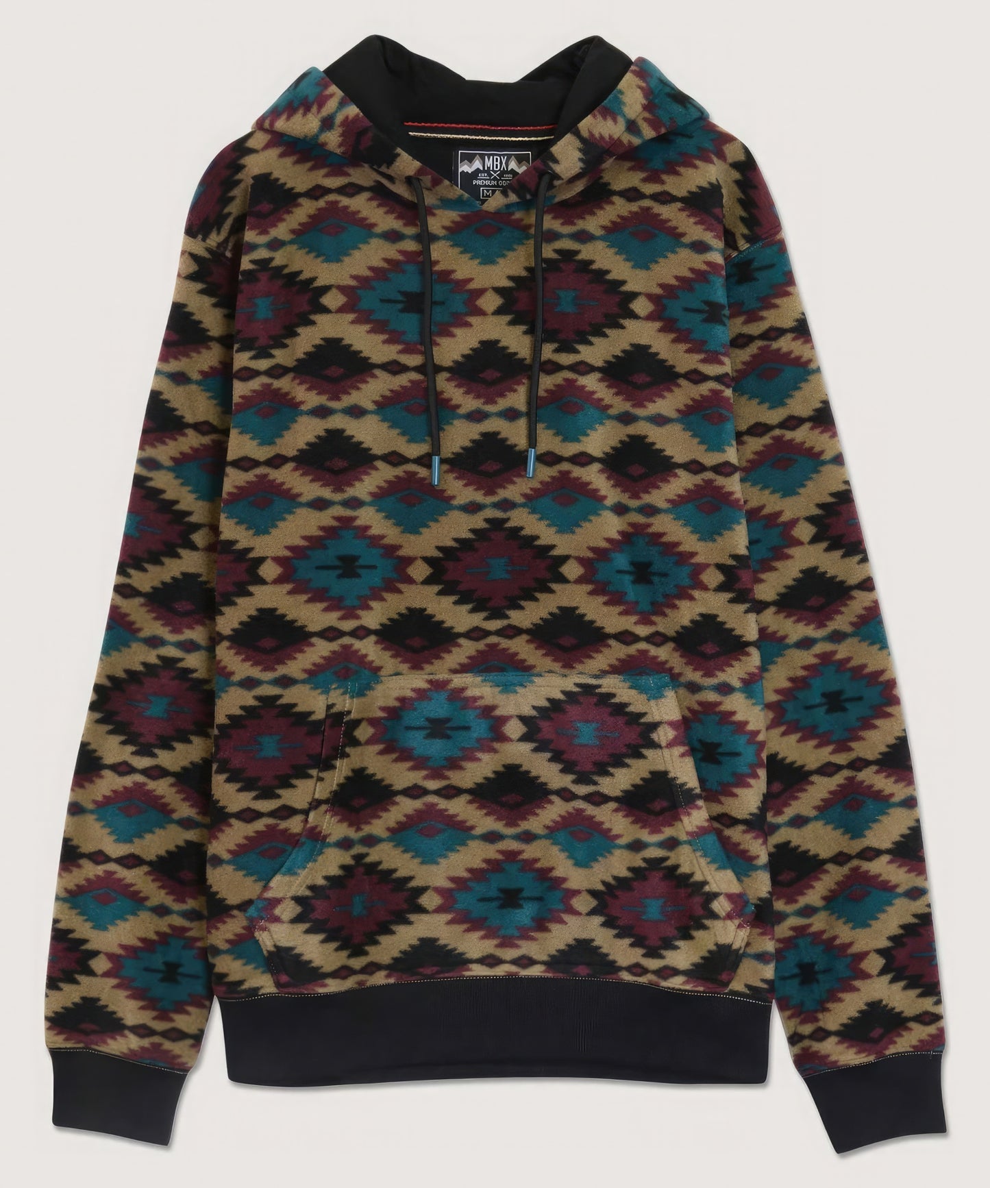 Aztec Diamond Print Hoodie – men’s fashion, stylish and versatile
