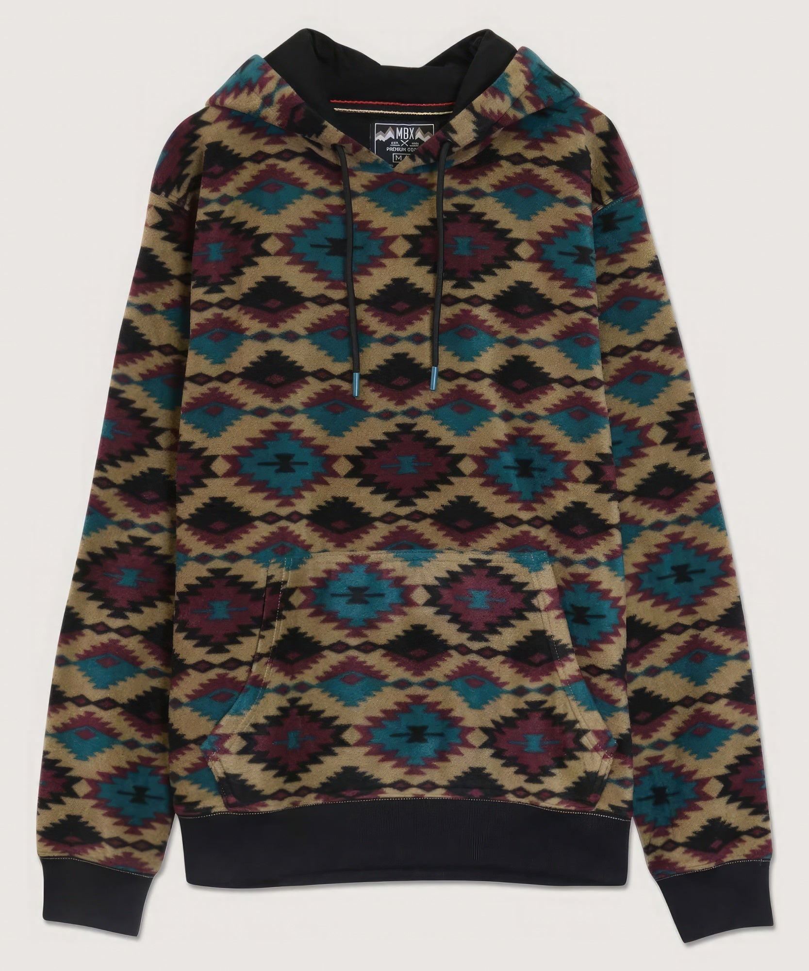 Aztec Diamond Print Hoodie – men’s fashion, stylish and versatile
