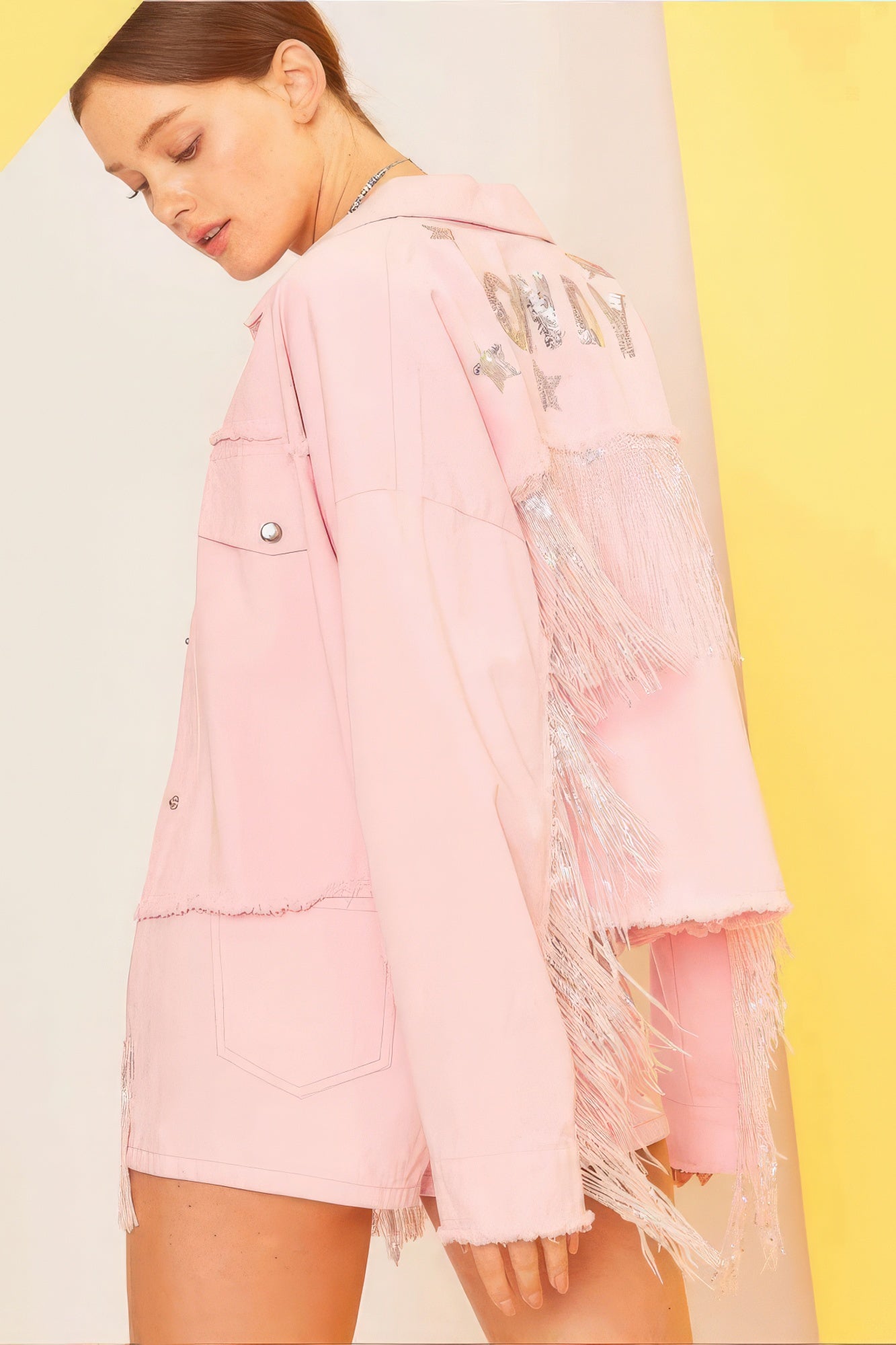Sale - Howdy Sequin Fringe And Star Patches Jacket – On Sale Now