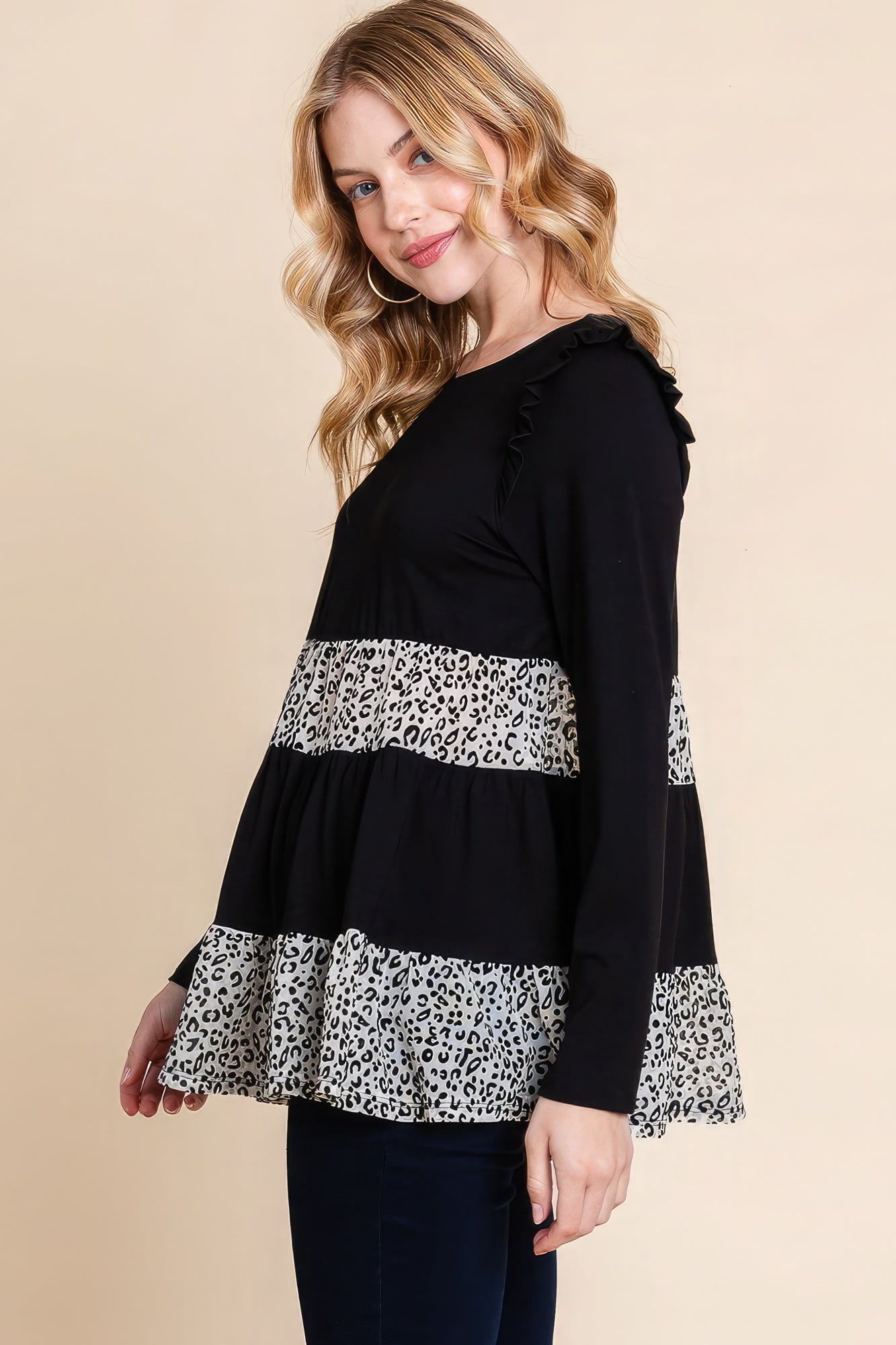 Solid Tiered Fashion Top-Product Type | Naughty Smile Fashion