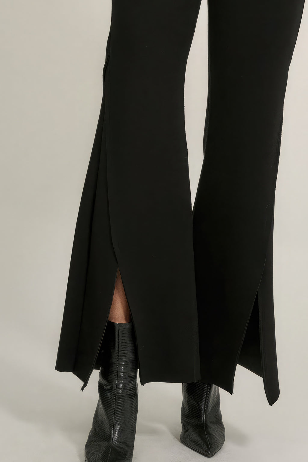 Solid Raw Edge Expose Seam Flare Pants-Product Type | Naughty Smile Fashion